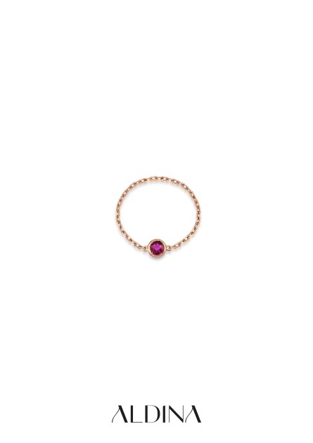 Aldina Milano - Rose Gold and Ruby Ring