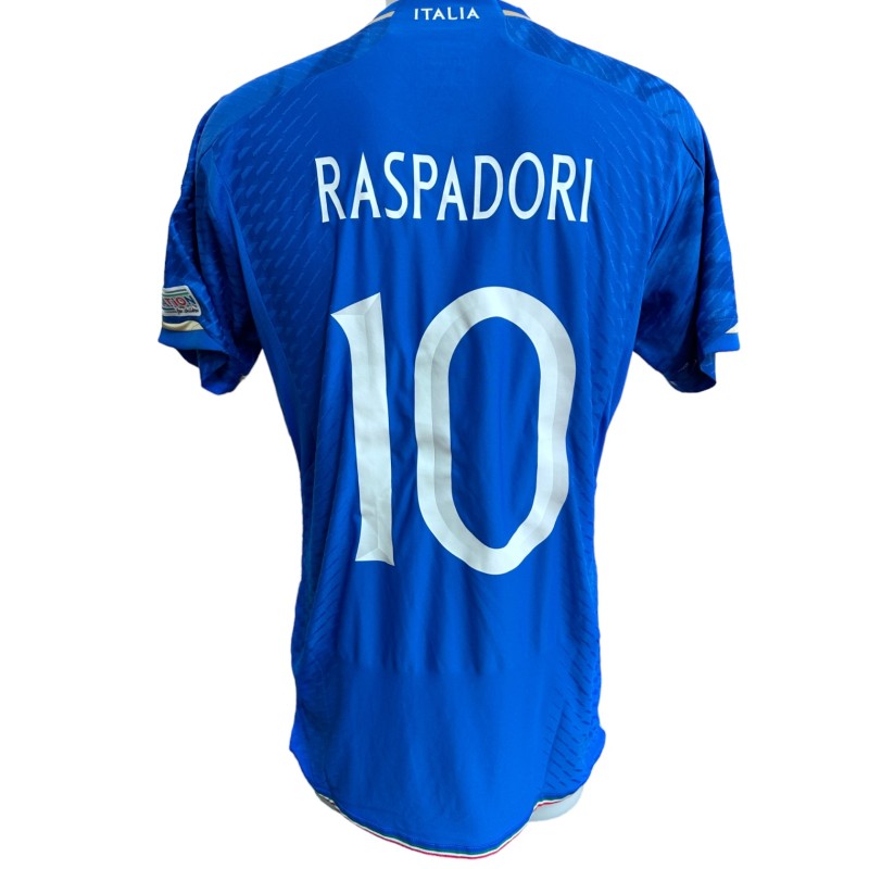 Raspadori's Match Shirt, Italy vs Ukraine 2023