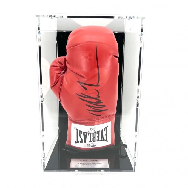 Mike Tyson Signed Boxing Glove in Display Case