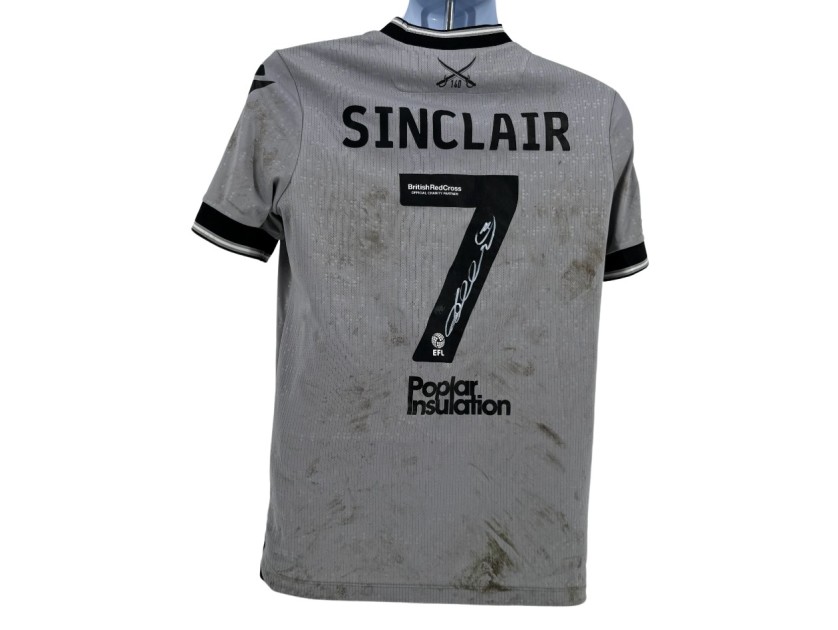 Maglia firmata del Bristol Rovers EFL Sky Bet League One di Sinclair indossata durante la partita