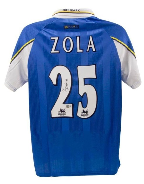 Maglia casalinga firmata da Gianfranco Zola per il Chelsea 1997/98