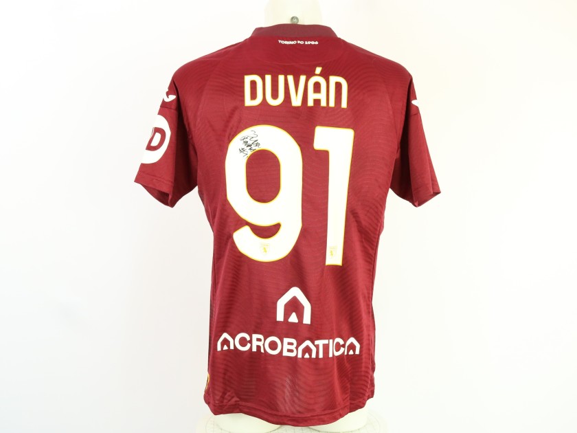 Zapata's Unwashed Signed Shirt, Empoli vs Torino 2024