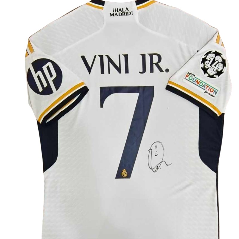 Vinicius' Borussia Dortmund UCL 2024 Finals Signed Match-Issued Shirt, vs Real Madrid