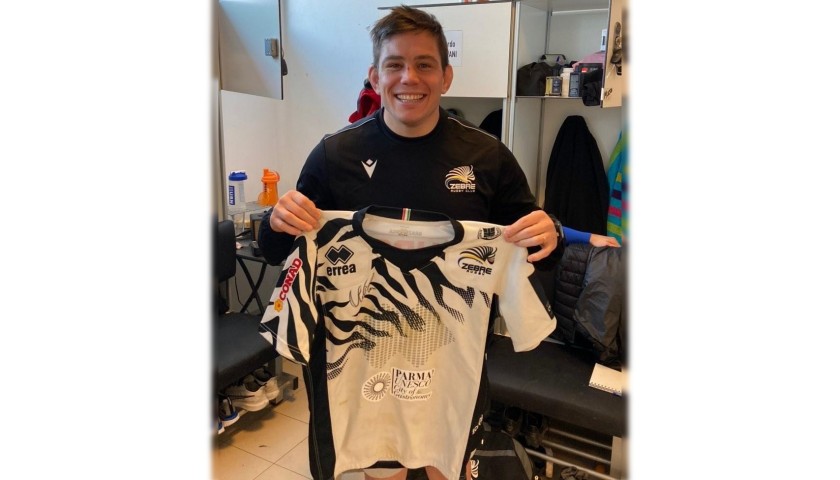 Fabiani's Zebre Rugby Worn and Signed Shirt, 2016/17 