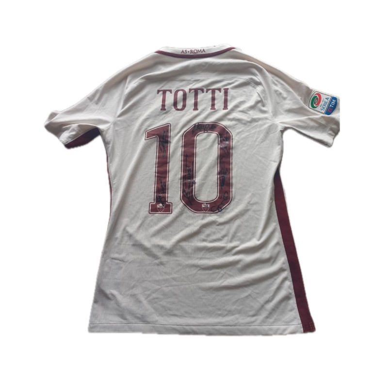 Totti's Roma Issued Shirt, 2016/17 - Signed by the team