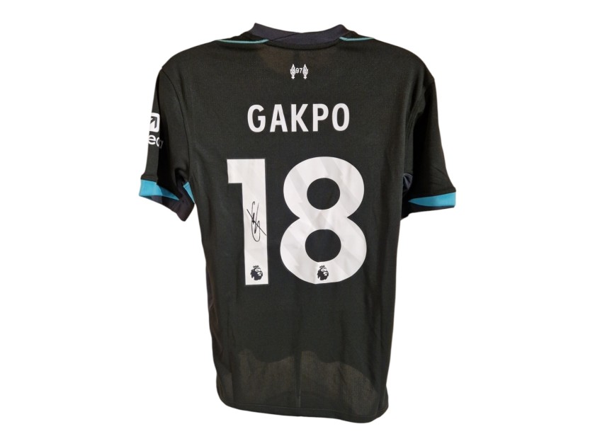 Maglia replica away Cody Gakpo Liverpool 2024/25 - Autografata