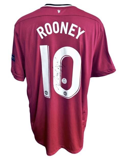 Rooney's Manchester United Signed Official Shirt, UCL 2011/12