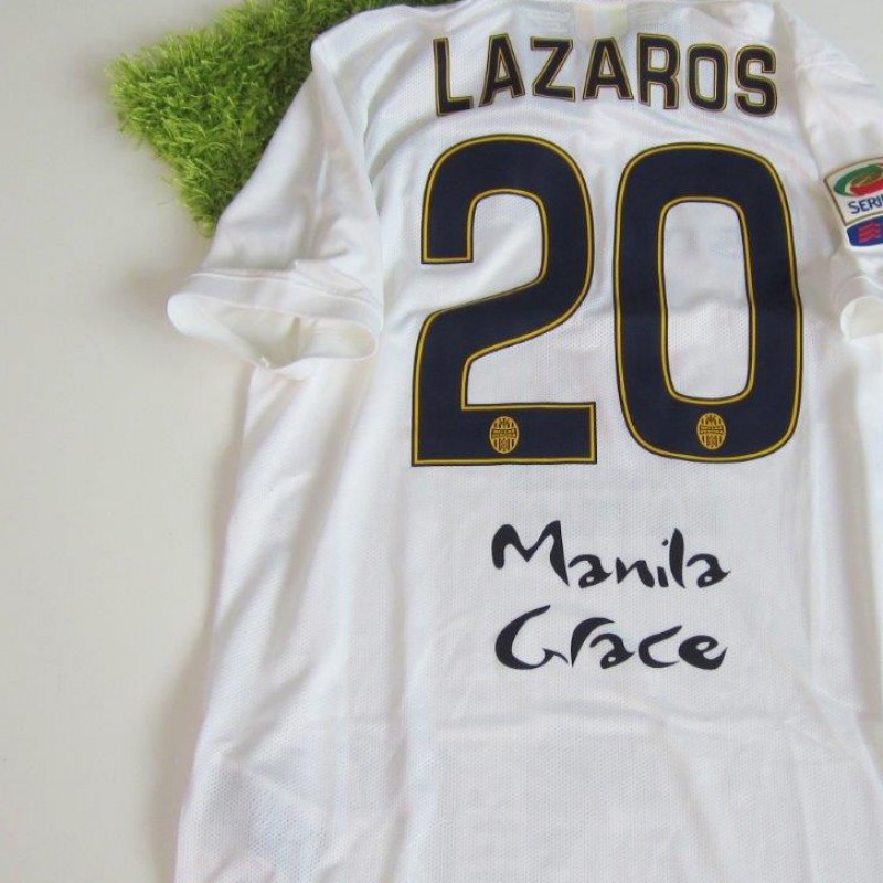 Lazaros Hellas Verona match issued shirt, Serie A 2014/2015