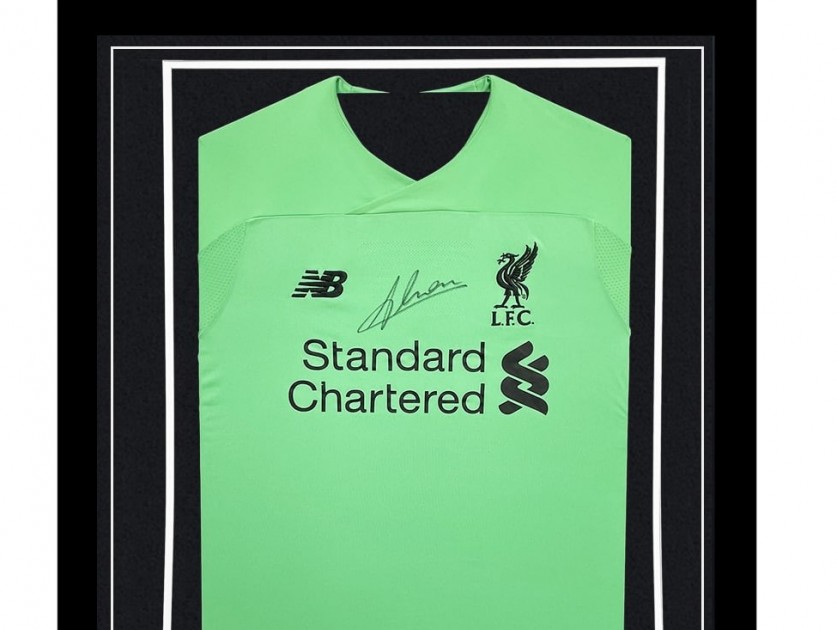 Liverpool FC Signed 23/24 Alisson Becker Framed Shirt