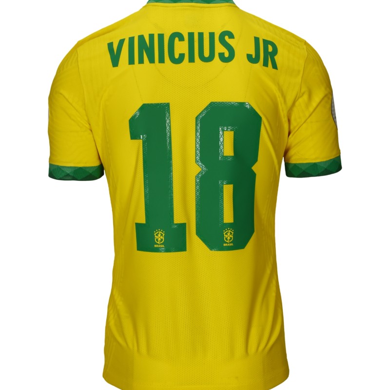 Vini Jr's Argentina vs Brazil Match-Issued Shirt, Copa America Finals 2021