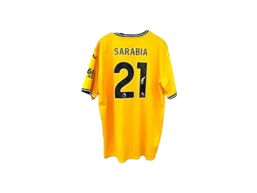 Maglia ufficiale autografata di Pablo Sarabia Wolverhampton Wanderers 2023/24