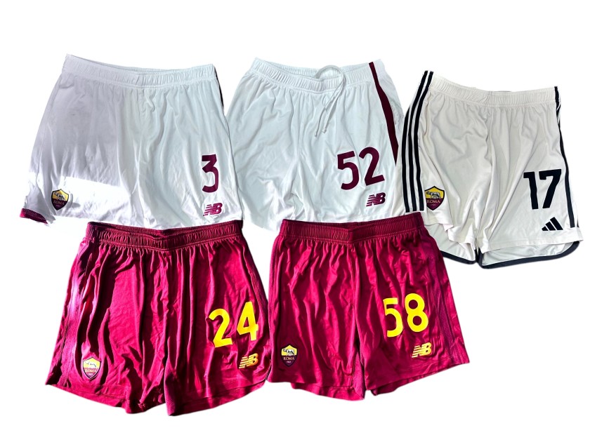 Ibanez, Bove, Missori, Azmoun and Kumbulla's Collection of Roma Unwashed Shorts