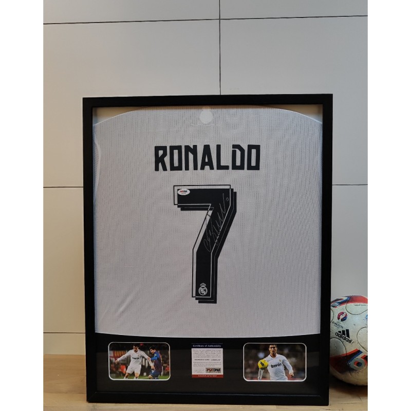 Maglia Real Madrid di Cristiano Ronaldo firmata e incorniciata
