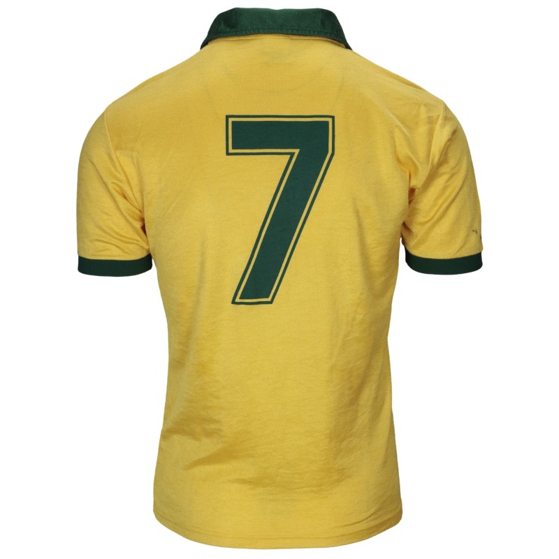 Bebeto's Brazil Match-Worn Shirt, 1985/86