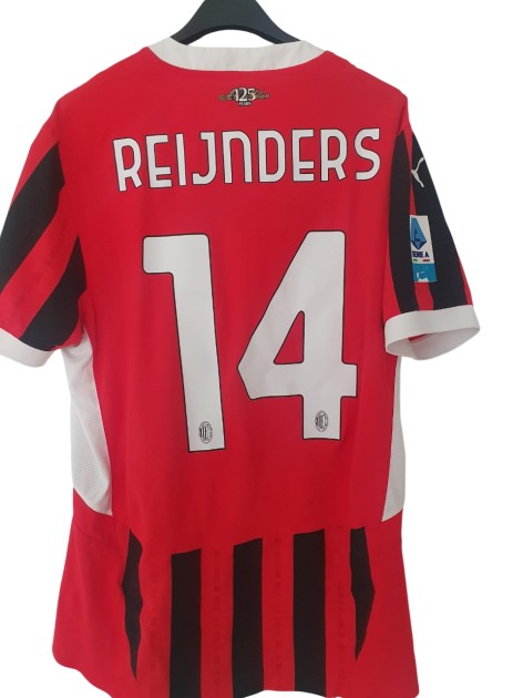 Reijnders' Milan vs Cagliari Match Worn Shirt, 2025