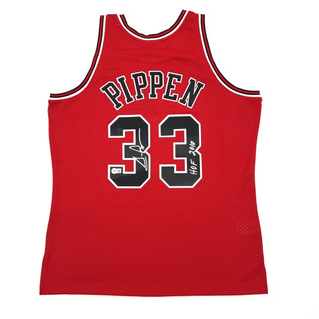 Scottie Pippen Signed Mitchell Ness Chicago Bulls Jersey CharityStars