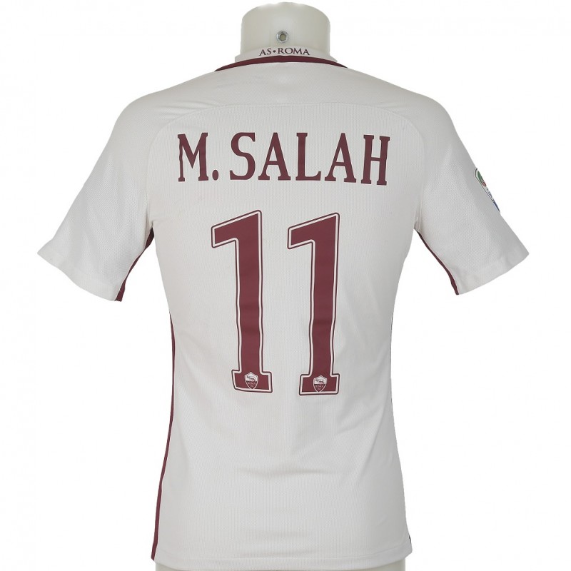 Salah's Match-Worn 2016/17 Bologna-Roma Shirt