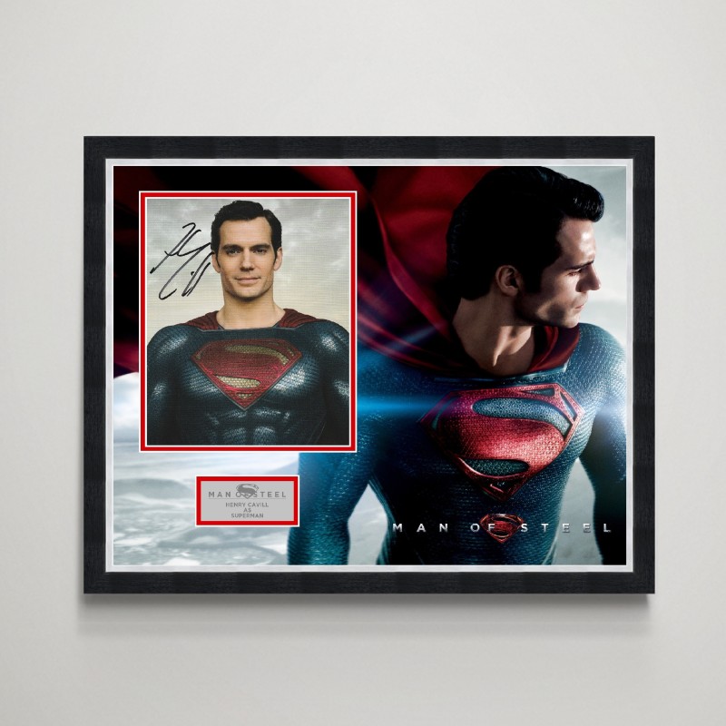 Henry Cavill Superman Uomo D'Acciaio Display Firmato