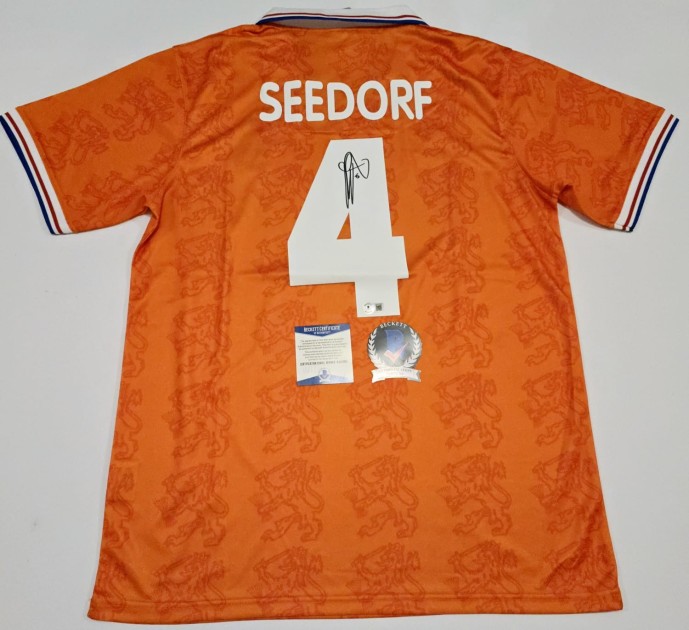 Replica della maglia firmata di Clarence Seedorf per l'Olanda del 1995