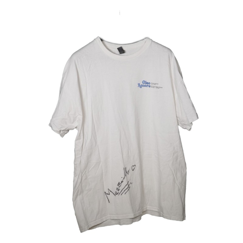 “Ciao Amore” White T-Shirt, Signed by Mazzariello and Donated for Sanremo 2026