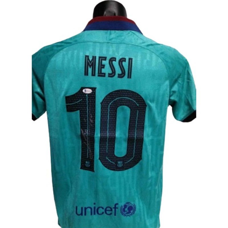 Messi's Barcelona Signed Replica Shirt, 2019/20 