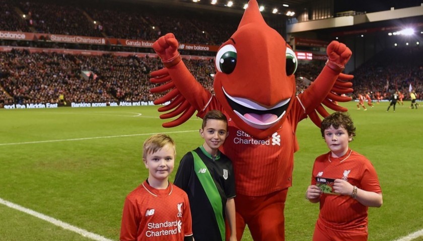 Official Mascot at the LFC Foundation Legends Charity Match