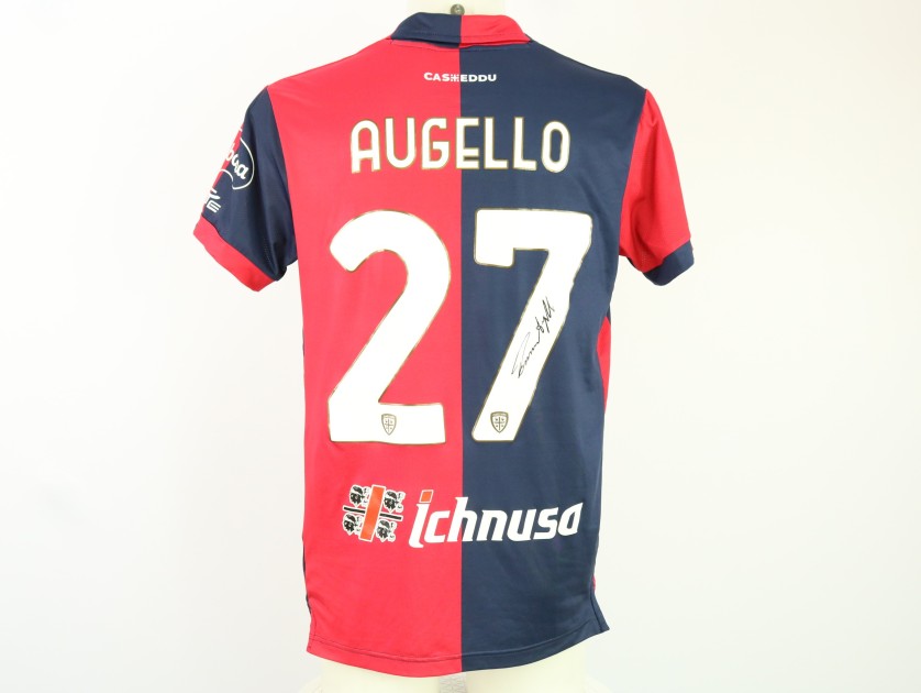 Augello's Match-Issued Signed Shirt, Cagliari vs Juventus 2024