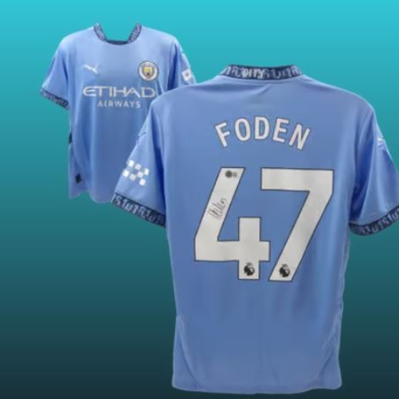 Phil Foden's Manchester City Signed Shirt 