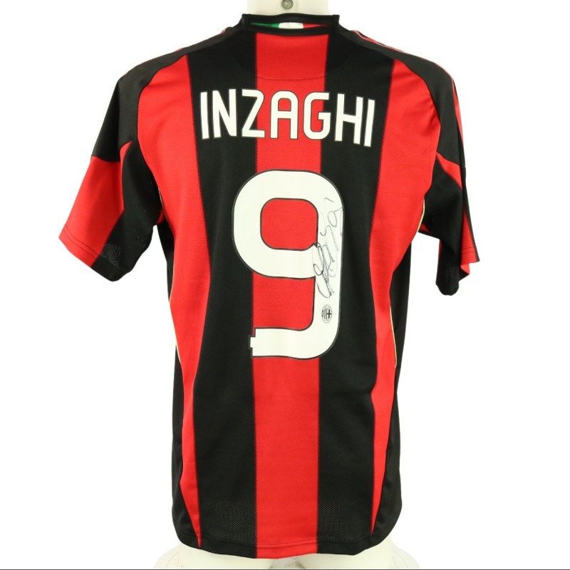 Inzaghi's AC Milan Signed Match Shirt, 2010/11