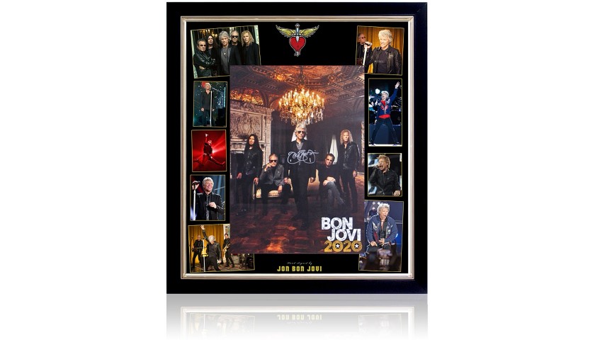 Jon Bon Jovi Large Hand Signed Poster Presentation 