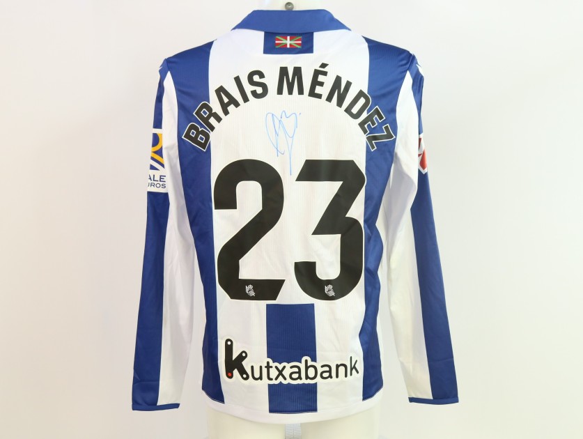 Sergio Brais Mendez's Signed Unwashed Shirt, Real Sociedad vs Osasuna 2024