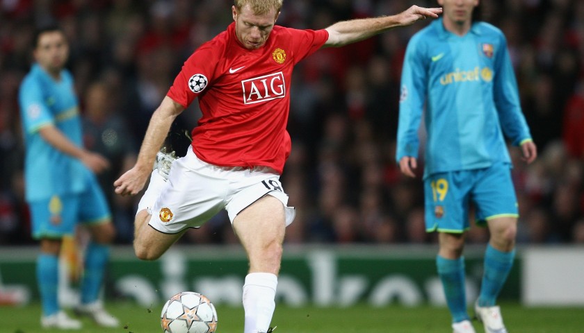 Paul Scholes' Manchester United 2008 Signed Shirt