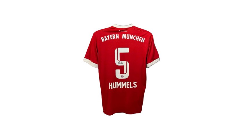 Bayern Munchen Hummels レッドシャツ 海外規格Lサイズ Mats Hummels' FC Bayern Munich 2017/18 Signed Official Shirt