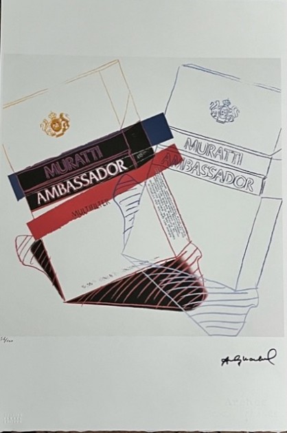 Andy Warhol Signed "Muratti Ambassador Cigarettes" 