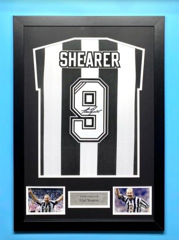 Alan Shearer's Newcastle United Signed and Framed Shirt