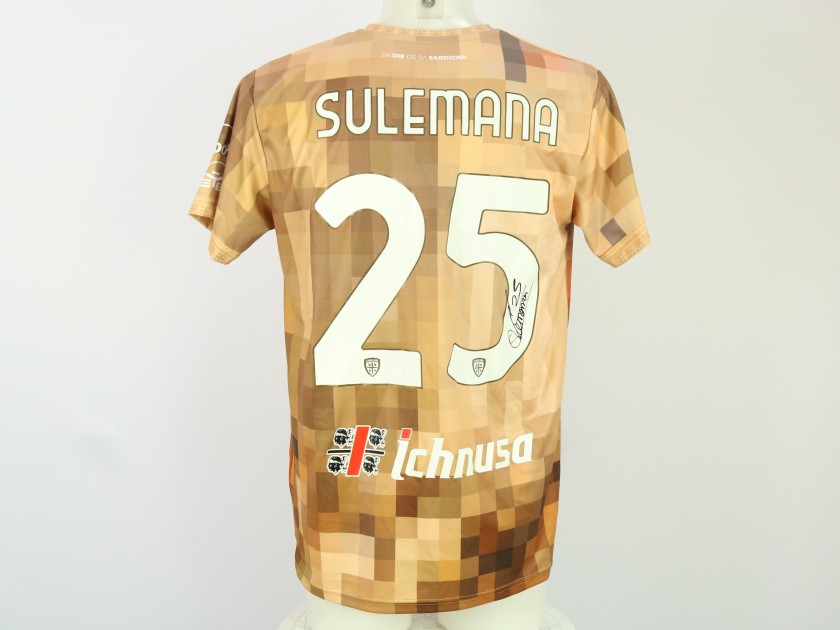 Sulemana's Unwashed Signed Shirt, Cagliari vs Lecce 2024 "Sa Die de sa Sardigna"