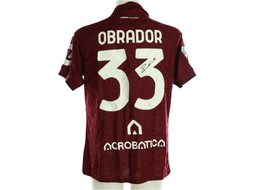 Obrador's Signed Unwashed Shirt, Cagliari vs Torino 2026