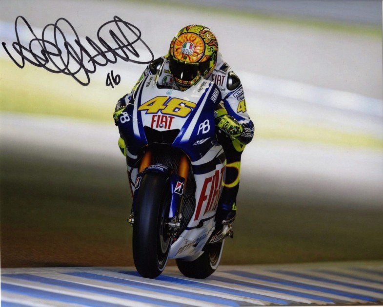 Fotografia autografata da Valentino Rossi