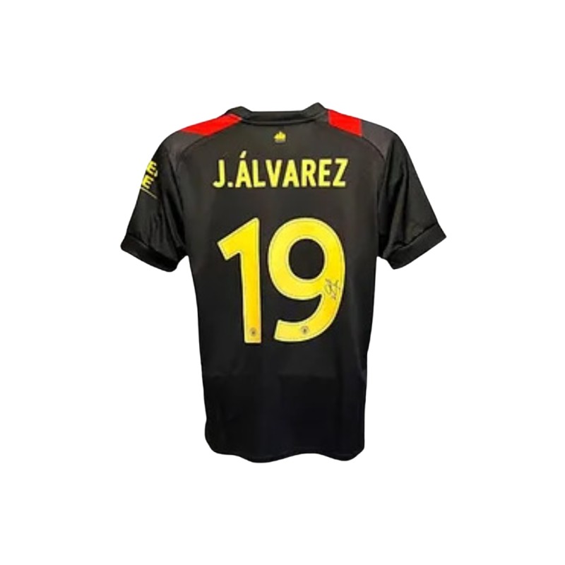 Julian Alvarez's Manchester City 2022/23 Champions League Signed Official Away Shirt 