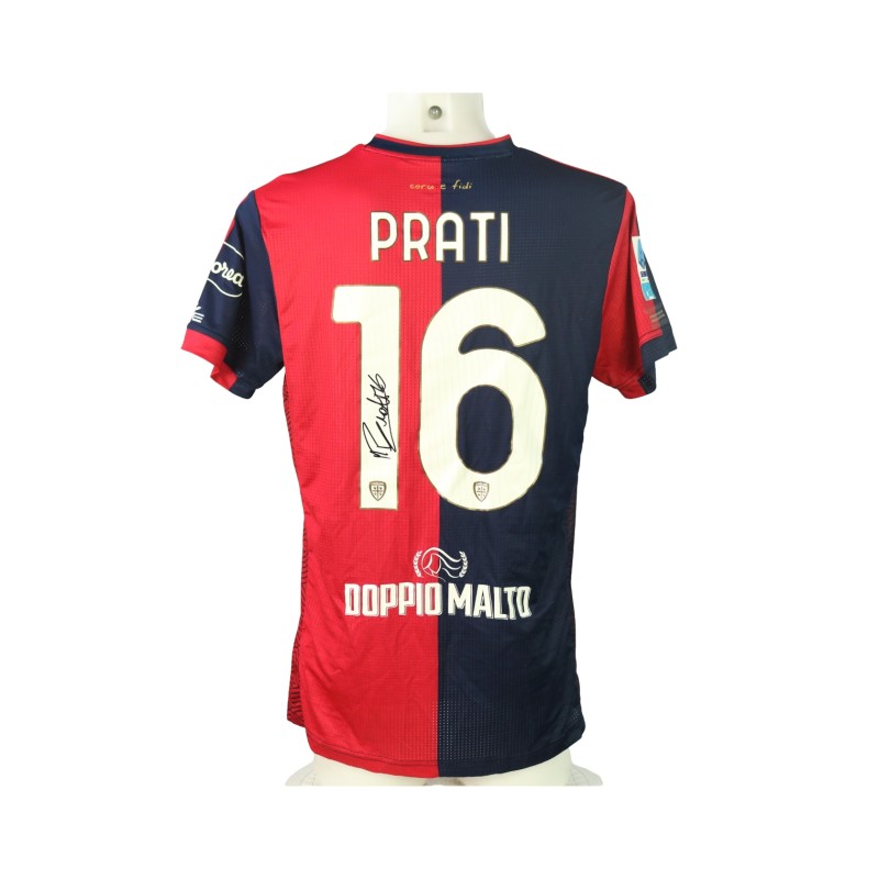 Maglia Prati Unwashed, Cagliari vs Como 2024 - Autografata