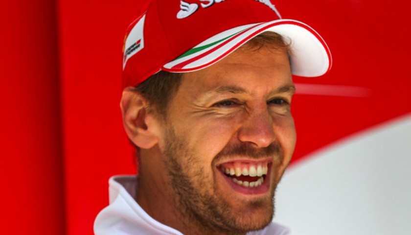 Vettel's Signed Ferrari Cap, 2017