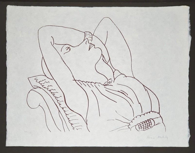 Disegno litografico originale IV di Henri Matisse