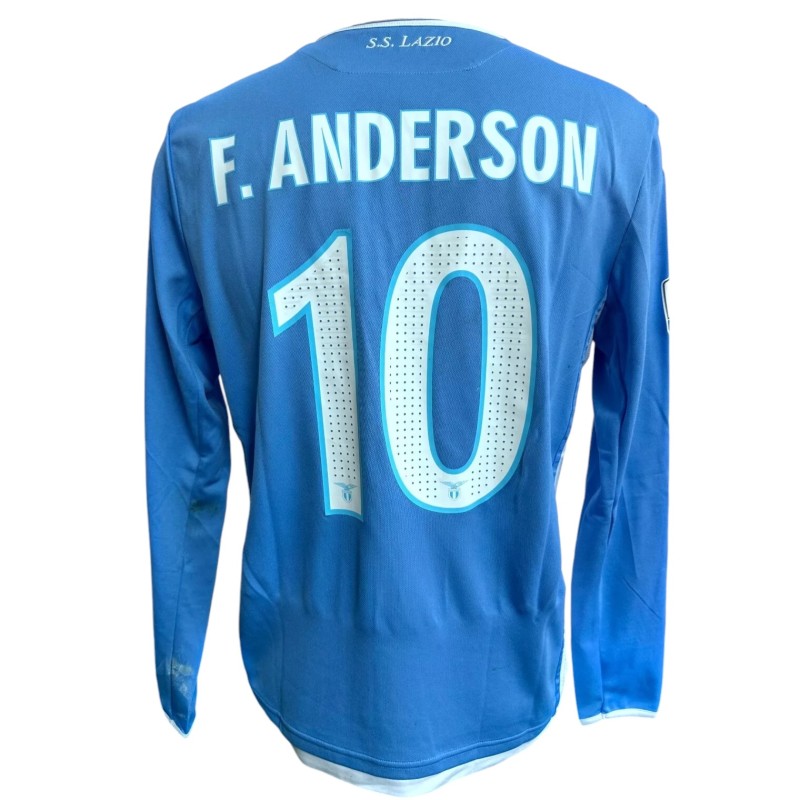 Felipe Anderson's Match Worn unwashed Shirt Lazio vs Genoa 2016