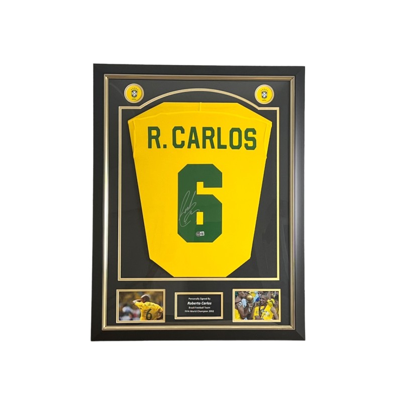 Carlos' Brazil Signed and Framed Shirt