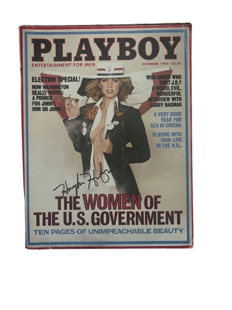 Hugh Hefner Signed November 1980 Playboy Magazine