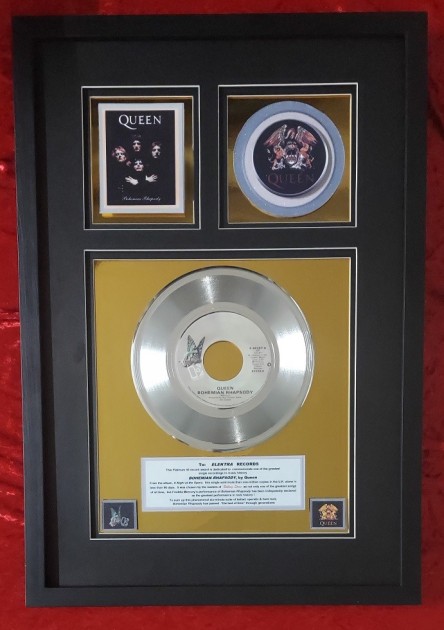 Queen Bohemian Rhapsody 45 Platinum Award 