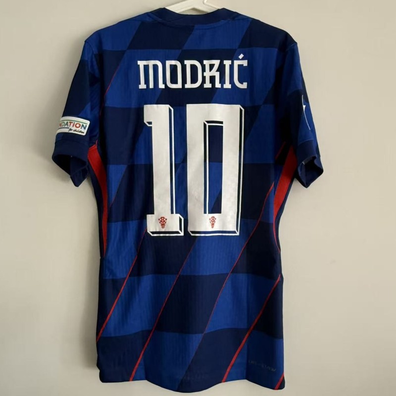 Luka Modric's Croatia 2024 Nations League Match-Issued Away Shirt