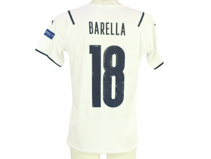 Barella's Issued Shirt, Turkey vs Italy 2021