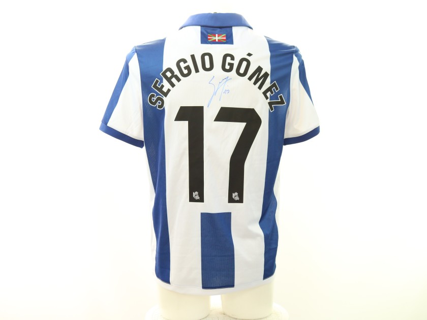 Sergio Gomez's Real Sociedad vs Dynamo Kyiv Signed Unwashed Shirt, Europa League 2024