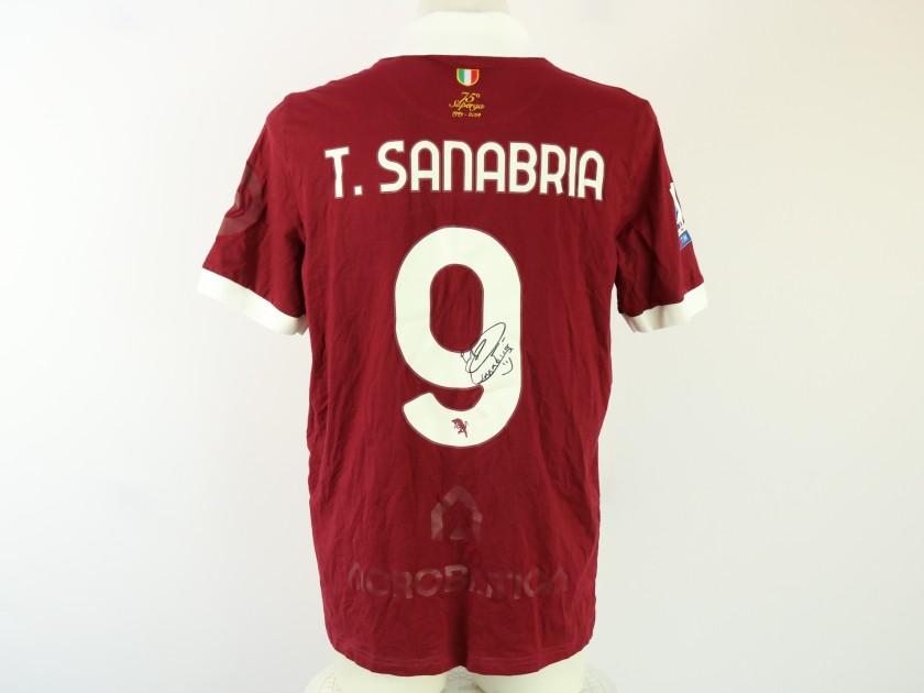 Sanabria's Unwashed Signed Shirt, Torino vs Bologna 2024 "Superga 75"